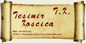 Tešimir Koščica vizit kartica